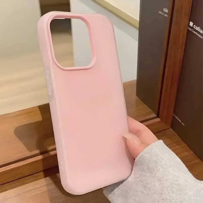 Silicone 1-Piece Solid Color Simple Fashion Phone Case for iPhone Series, TPU Plastic Shockproof Back Cover Fits iOS Devices (11,12,13,14,15,16,17,17 Air,17 Pro Max Plus,18 Pro Max) Multi-Model Compatibility
