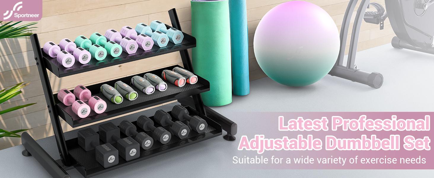 Adjustable Dumbbells Hand Weights Set: Sportneer 5 lb Dumbbells Set of 2 Each 2lb 3lb 4lb 5lb Free Weights Fast Adjust Weight 4 In 1 Weights Dumbbells Set for Women Men Home Gym Exercise Adjustable Dumbbells Hand Weights Set: Sportneer 5 lb Dumbbells Set of 2 Each 2lb 3lb 4lb 5lb Free Weights Fast Adjust Weight 4 In 1 Weights Dumbbells Set for Women Men Home Gym Exercise