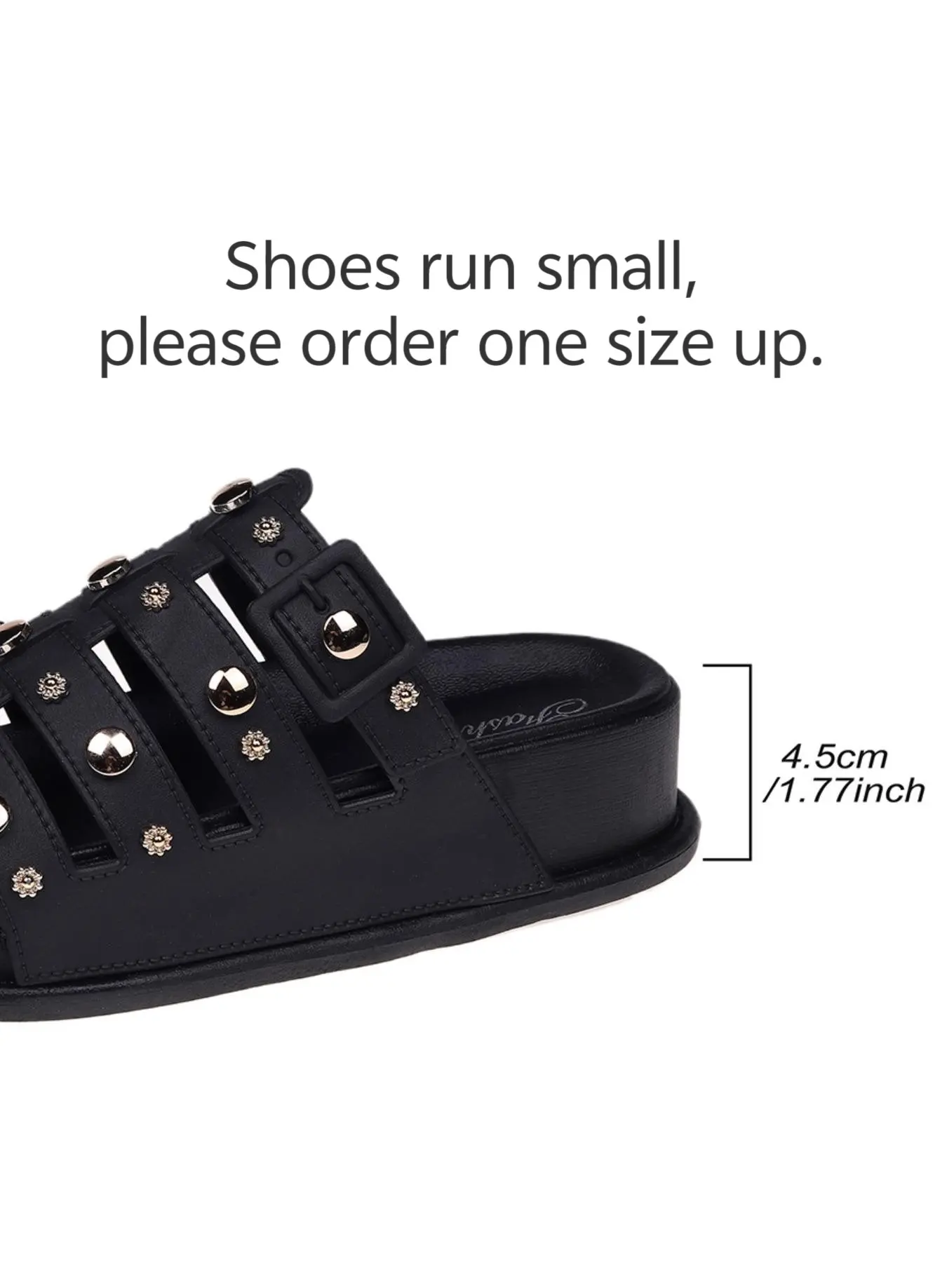 Women's Studded Multi-Strap Platform Sandals, Chic Summer Footwear, Casual Comfortable PU Leather Sandals for Summer, Lightweight Breathable Daily Wear