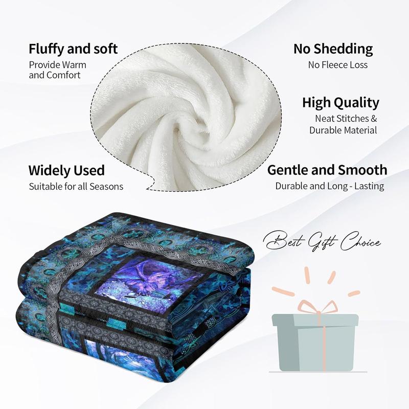 Global Use Deep Sea Secret Patchwork Blanket, Flannel Throw, Suitable for All, Essential Daily Business Item, Fits 197 Countries