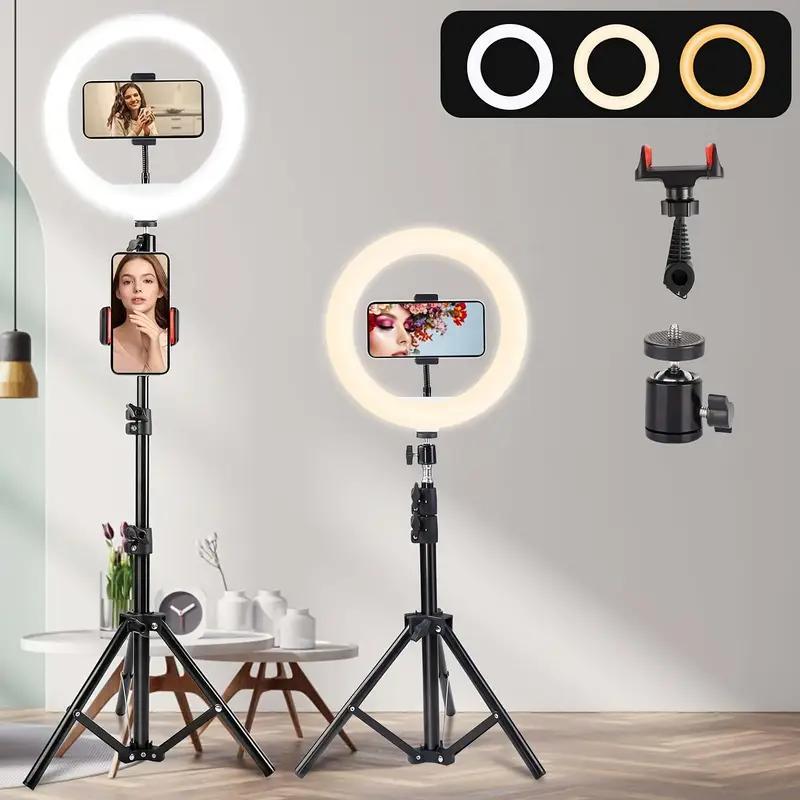 12" Video Light With 43.3" Extendable Tripod Stand - Ring Light With Phone Holder For Live Stream/Makeup/YouTube Video/TikTok/March Madness/Spring Break/Easter/World Cup - Compatible With All Phones - Creator Essential
