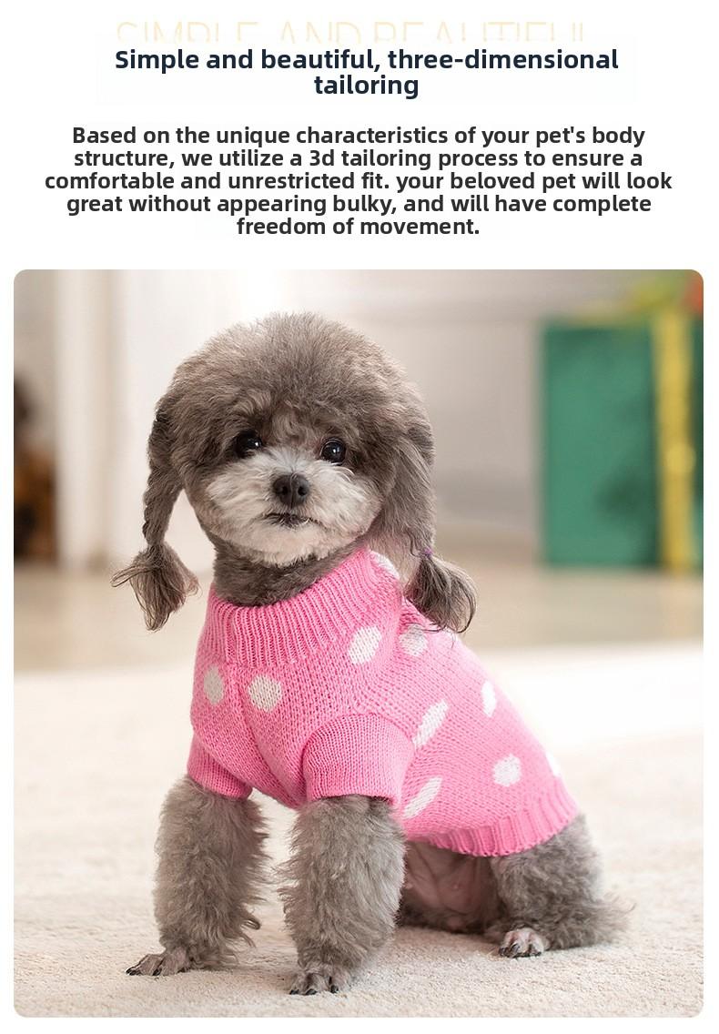 New Pet Knitted Sweater Fall Winter Warm 2-Leg Dog Clothes Multiple Colors Soft Knitwear for Small Medium Dogs Gold Plated Custom Collar shoes