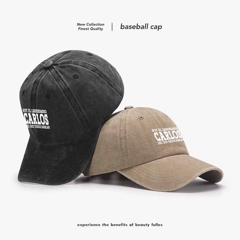 Carlos Legend Baseball Cap - Black with White Text, Adjustable hat, Breathable Mesh Back, Perfect for Outdoor Travel & Casual Wear, Outdoor Headwear |   Adjustable Cap |   Durable Headgear