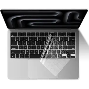 0.12mm Ultra Clear TPU Keyboard Cover Waterproof Dustproof Skin Fit 2021-2026 MacBook Pro 14 16, MacBook Air 13.6 15, MacBook Neo 13, US Standard Layout Laptop Protector Rapid Trigger Linear Switch Ultra-Clear Typing Stickers for Nails