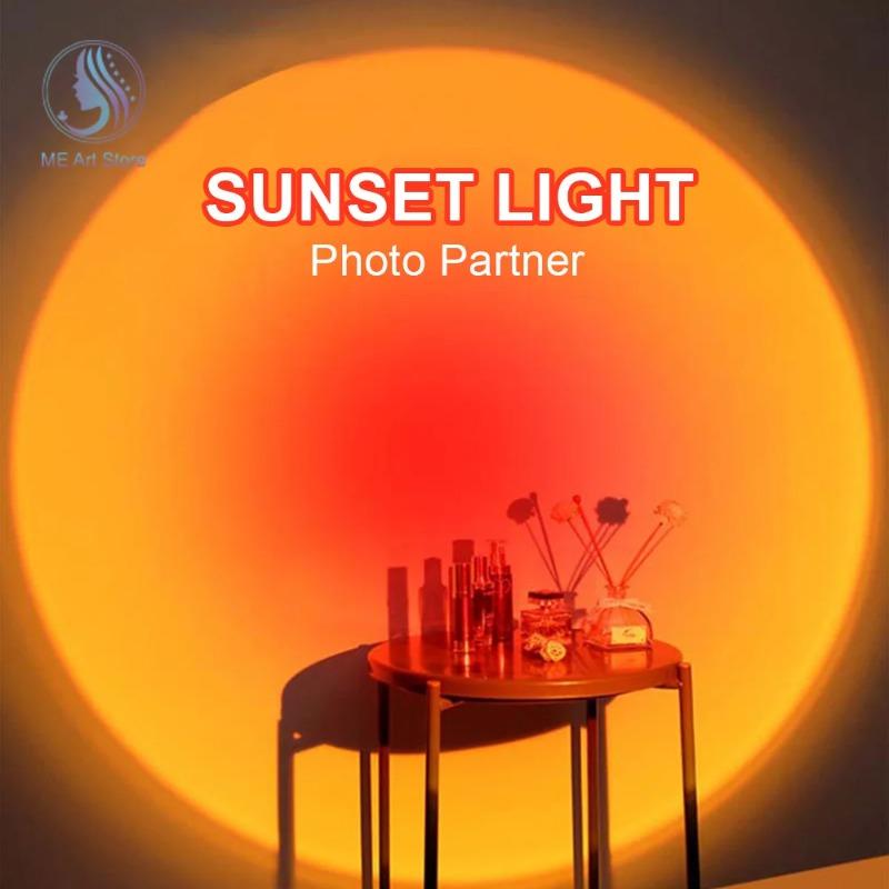 1pc-The new sunset light comes with earbuds and remote control in 16 colors Customized version