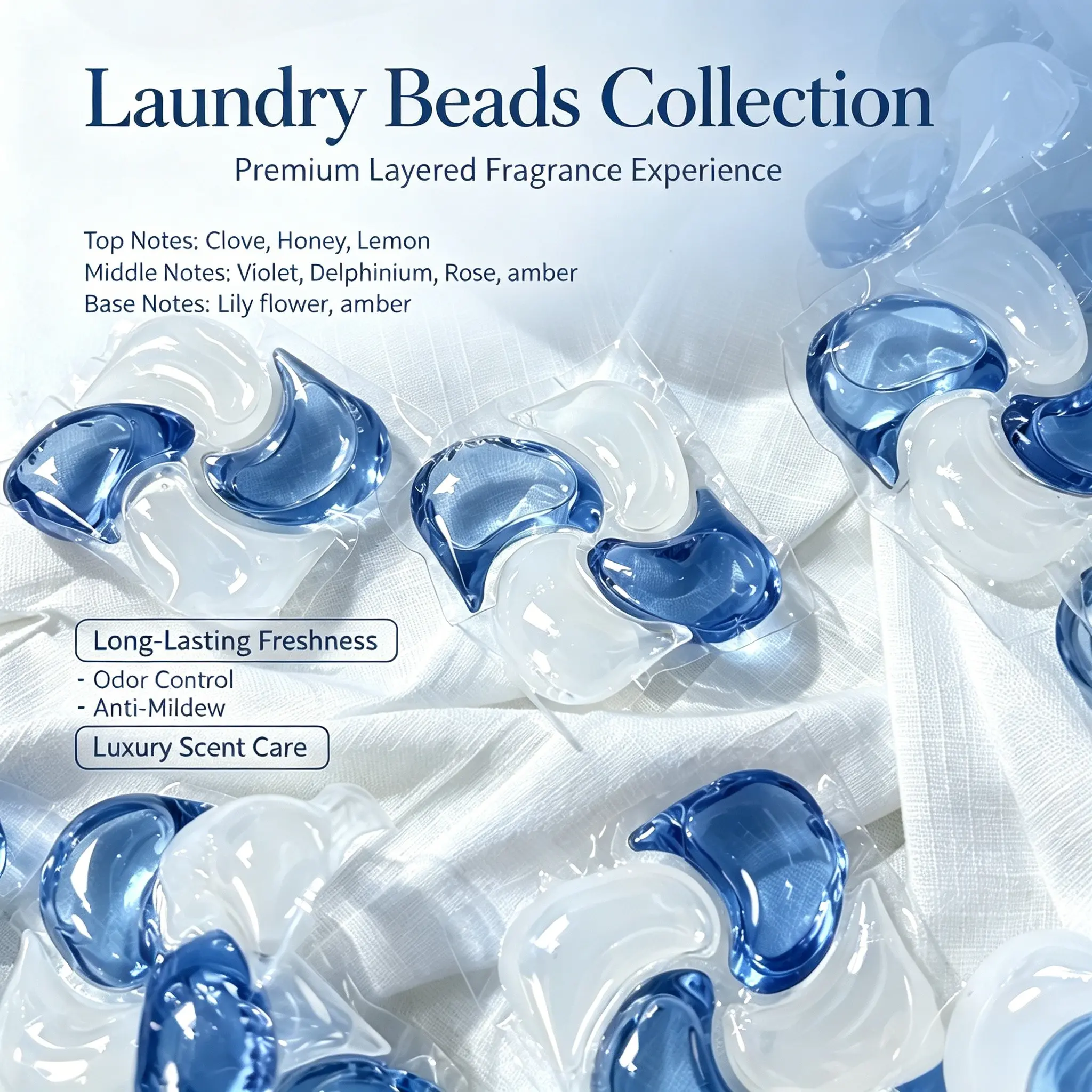Long-Lasting Fragrance Laundry Beads, 3-In-1 Multi-Purpose Stain Remover & Softener, Portable Travel Essentials for Clothes Care
