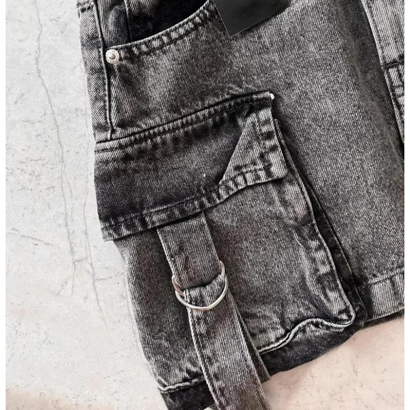 women 2 peice new fashion straps casual multiple pockets denim skirt  goth womens versatile strap streetwear  Womenswear sets Clothes Button Jeans Seamless Suits Gamis Fitted Short Sleeveless