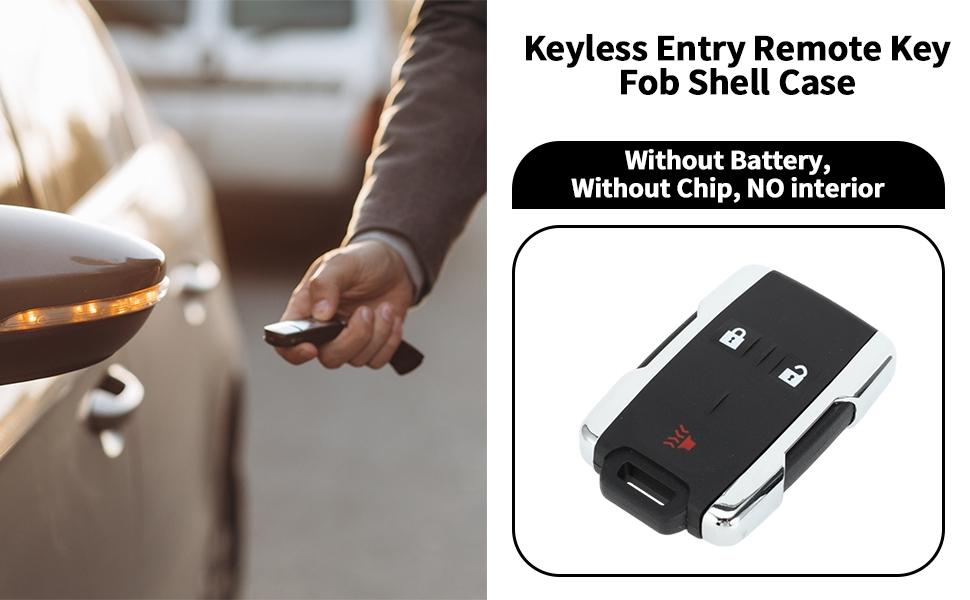Key Shell Case Keyless Entry Remote Key Fob Replacement Case for Chevrolet Silverado 1500 2500 3500 2014-2019 3 Buttons M3N-32337100
