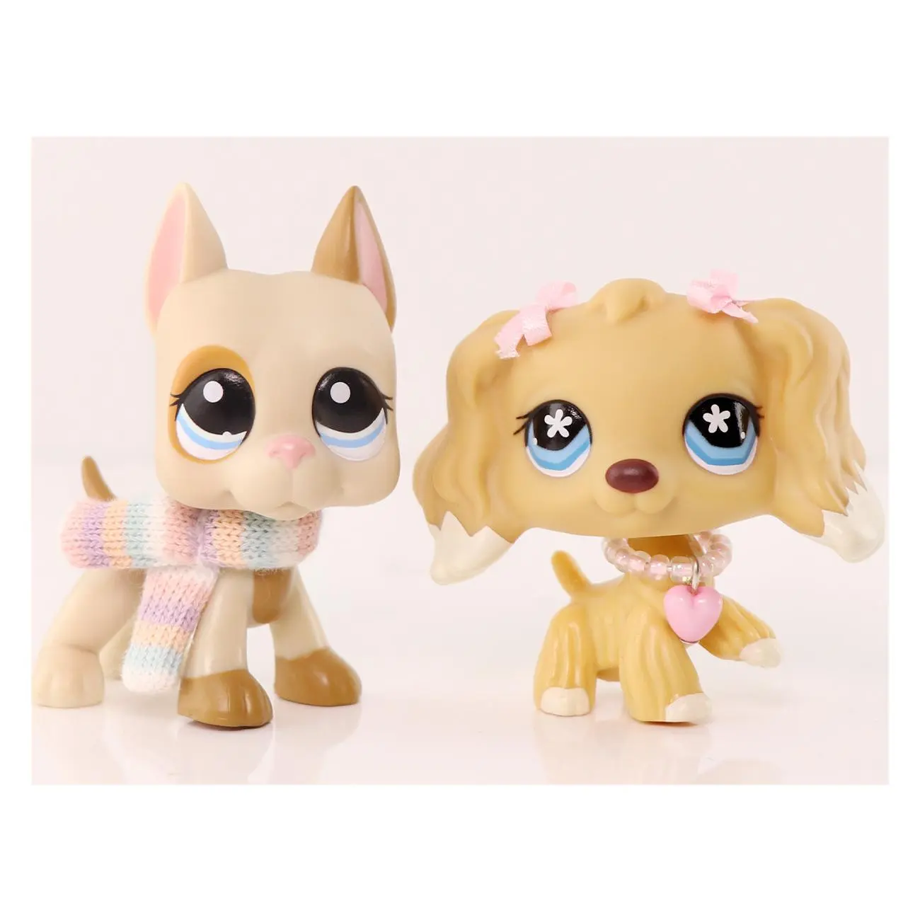 2lot Cocker Spaniel #748 Great Dane #1647 Dog Figure with Accessories