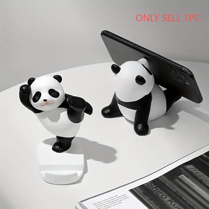 Desktop Decoration Office Gift Decoration Panda Desktop Phone Tablet Stand Men's Phone Stand Giving Girlfriend Boyfriend Birthday Gift Desktop Phone Holder Cell Phone Holder Cell Phone Mounts Cellphone Holder