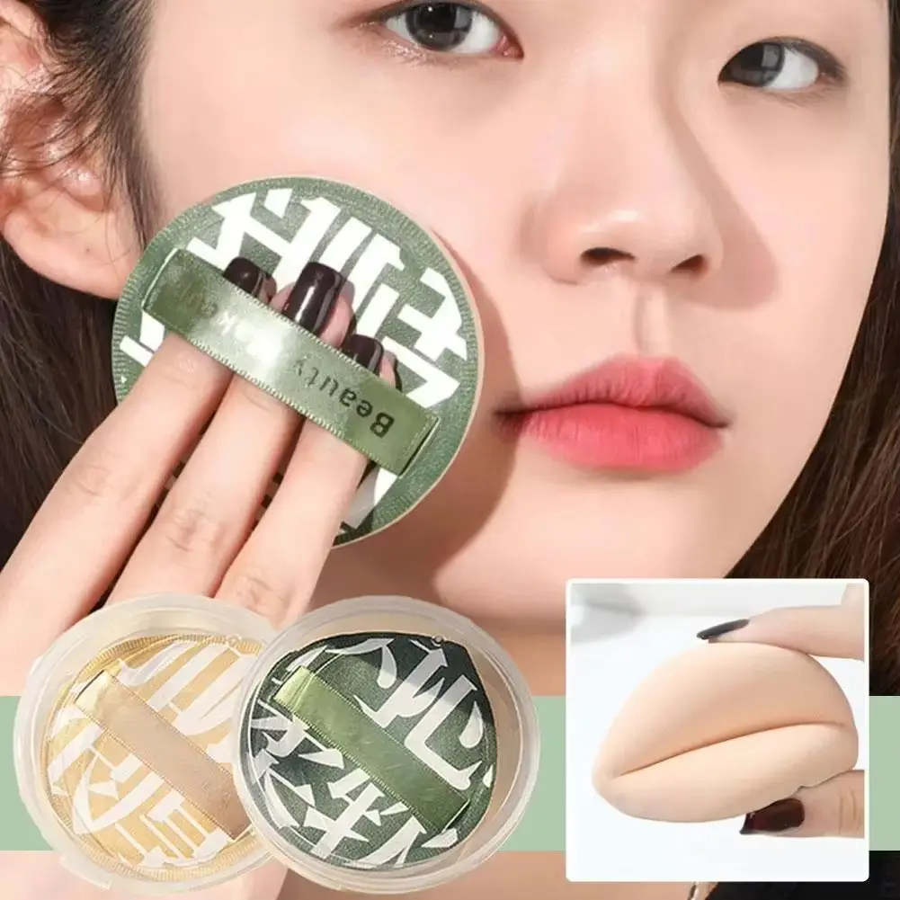 Air Cushion Cosmetic Puff Set With Storage Box Makeup Cotton Candy Sponge Soft Leather Clip Wet Dry Use Makeup Tools Beauty Sponges Makeup Puffs