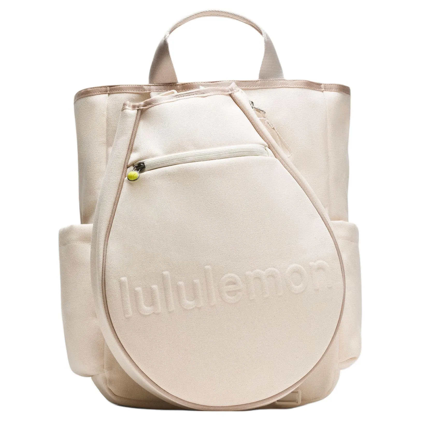 Lululemon Racket 19L Tennis Backpack, Athletic Backpacks for Men and Women - Natural Beige & Cashew Brown Canvas Functional Bag