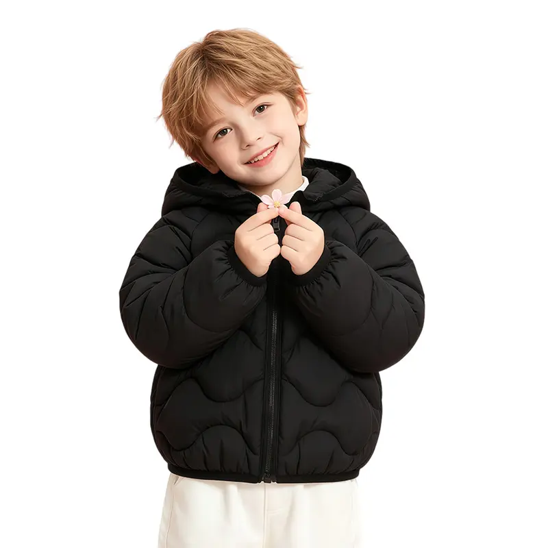 New Autumn/Winter Fashionable Hooded Jacket for Boys and Girls, Cute Baby Parka with Lightweight and Warm Bread-Style Design, Boys' Children's Infant's Parka Top, Cold-Weather Jacket, Snow Jacket, Windbreaker