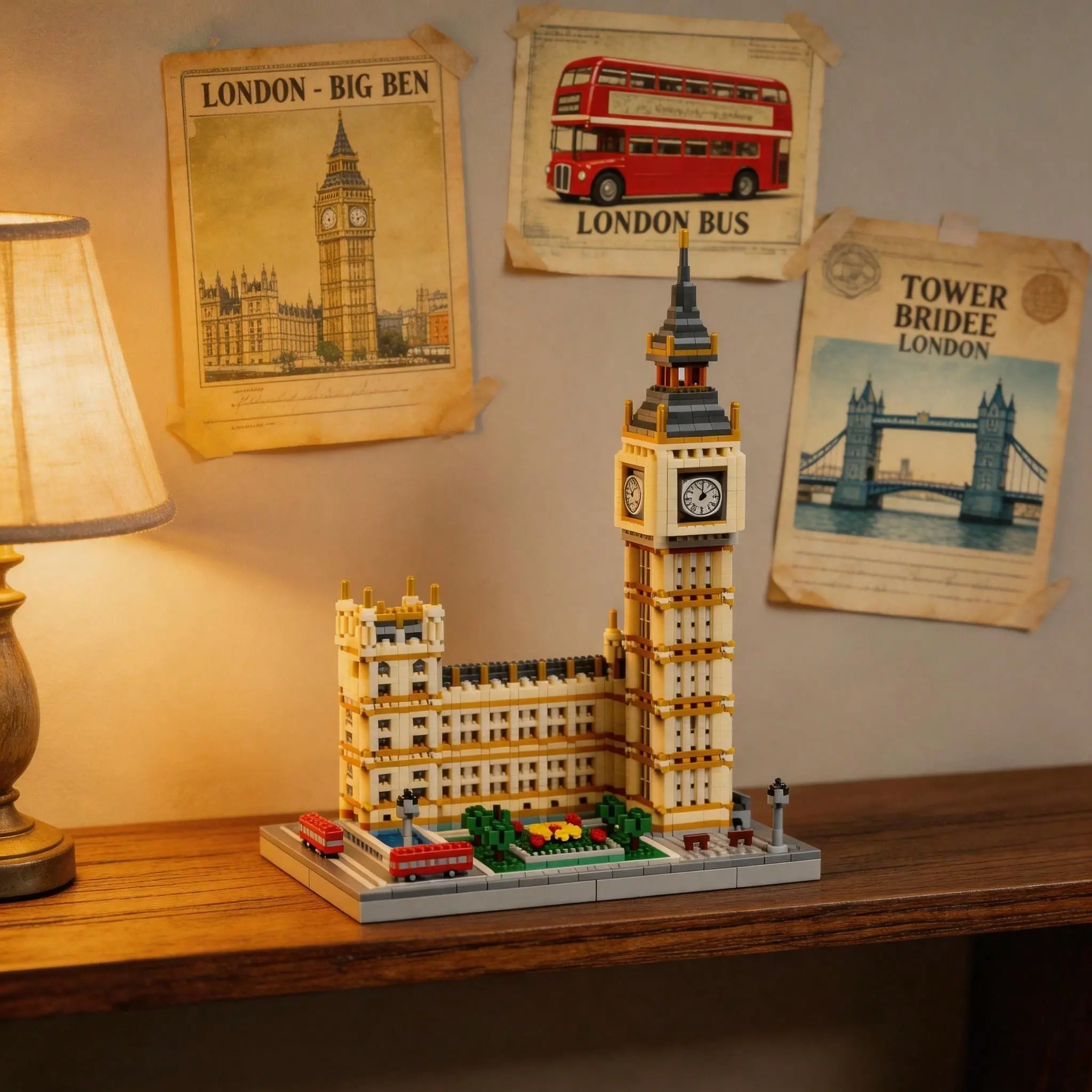 Big Ben Micro Mini Building Blocks, Bagged 3D Architecture Toy, Includes Big Ben, Louvre, Statue of Liberty, Ideal for Collectors