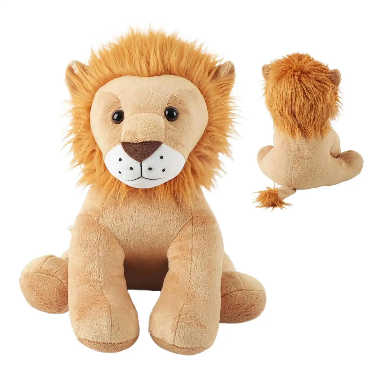 17cm Cuddly Lion Plush Toy - Plush Fabric, Portable Size Stuffed Animal for Ages 12+, Bedroom & Sofa Decor, Cuddly Play Use, Animal Theme