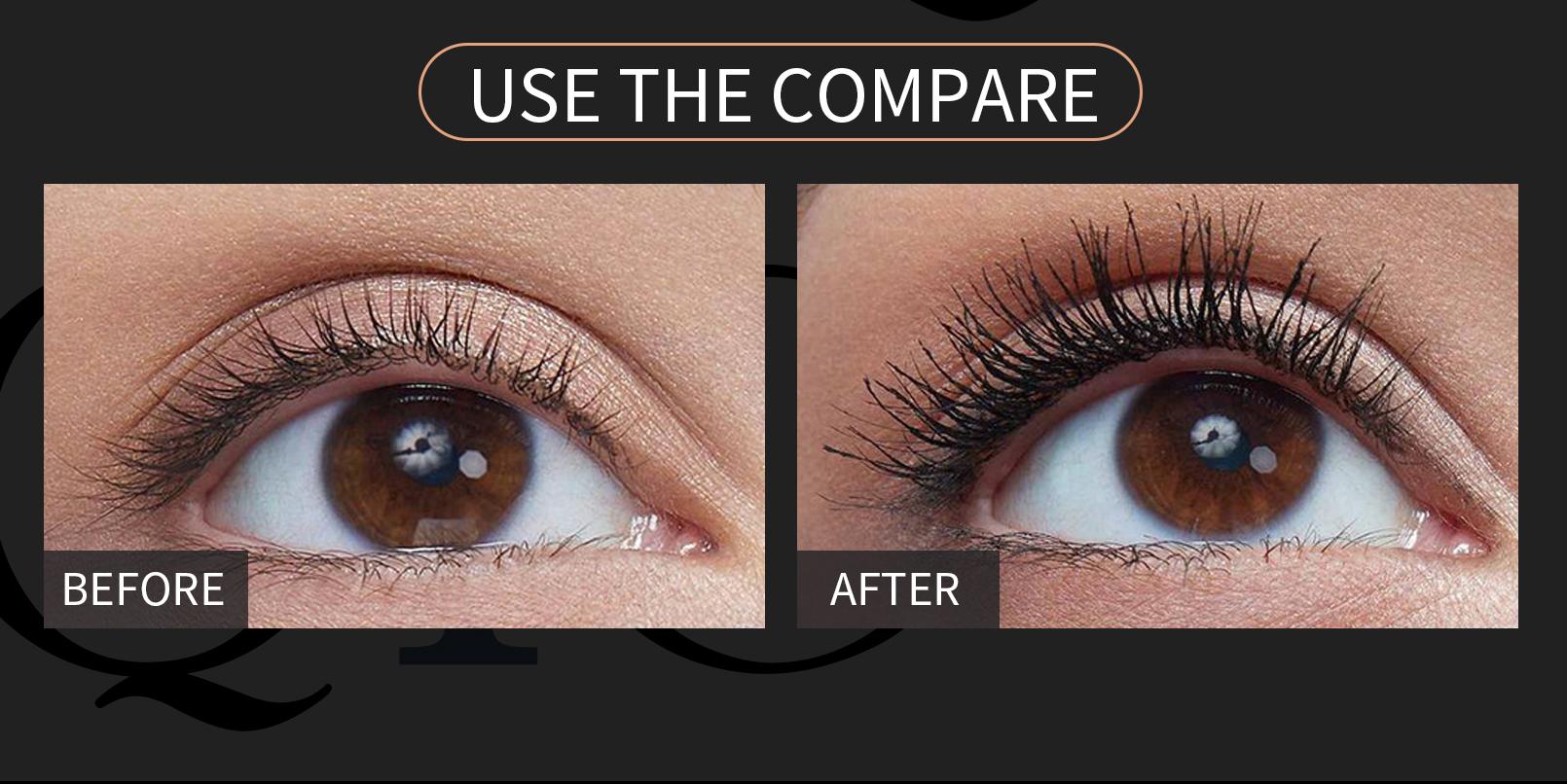 4D Waterproof Q835 Mascara - Single Item, Large Size, Encrypted Brush, Long-Lasting, Thickening, Curling, Smudge-Proof Beauty Cosmetic for Eye Enhancement, Durable Makeup Tool