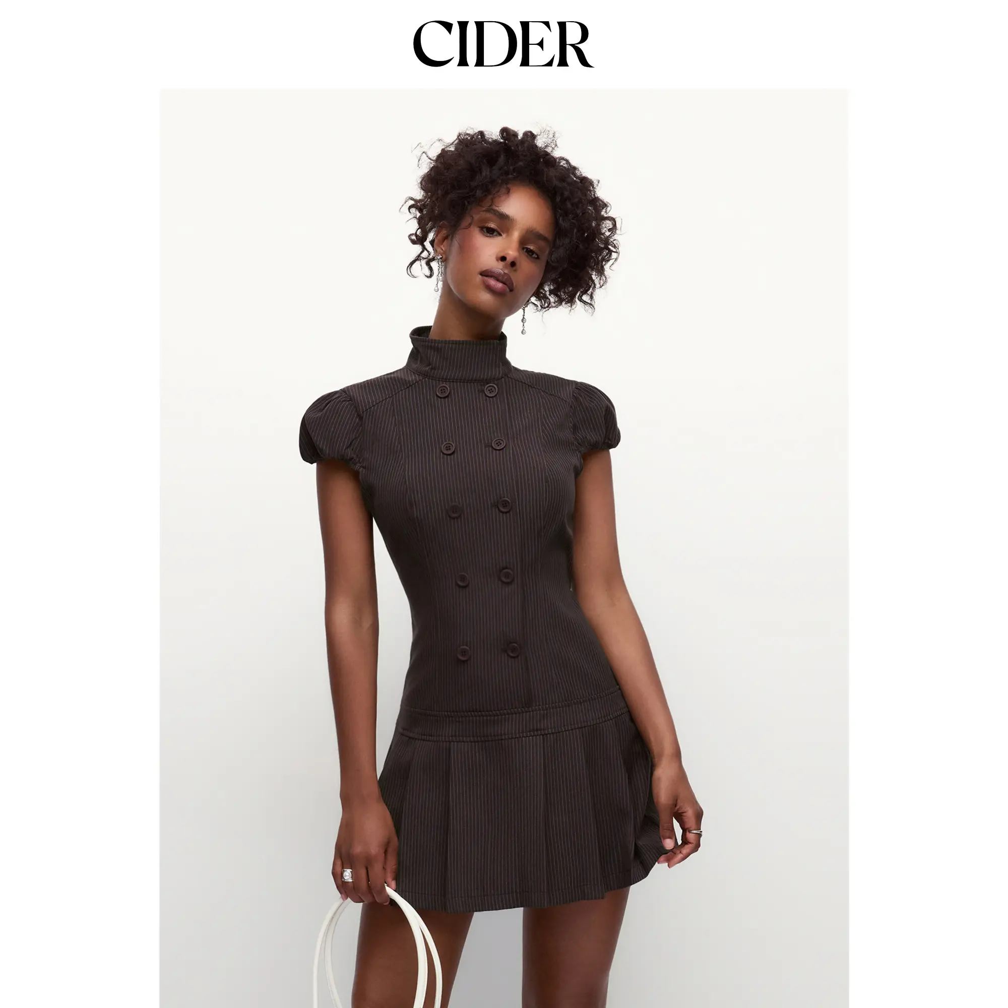 Cider That's Classified Double-Breasted Stripe Dress SohoChic