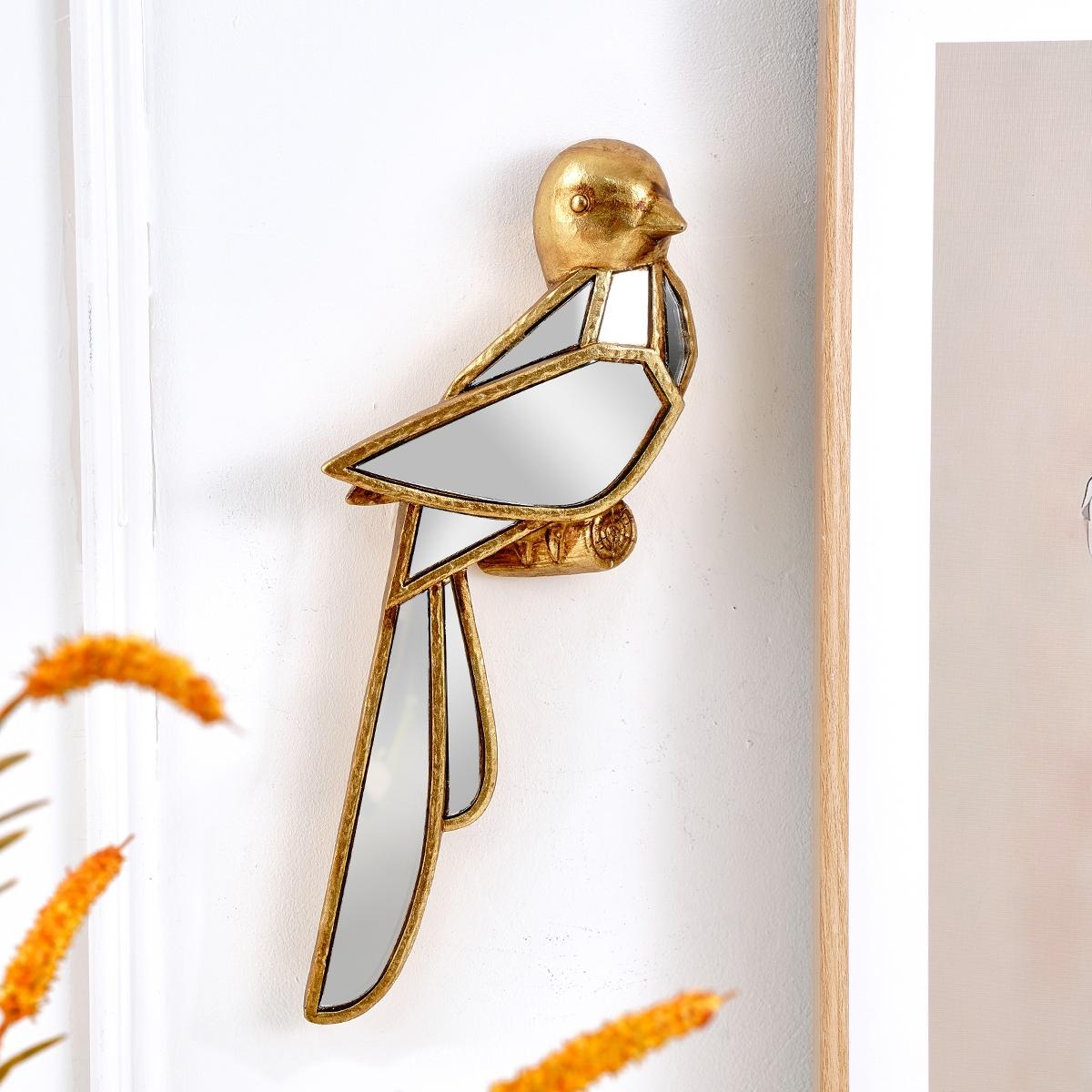 Resin Bird Wall Hanging Decor, Wall Ornaments, Creative Home Decoration Craft, Mirror Surface Design, Perfect Gift for Animal Lovers