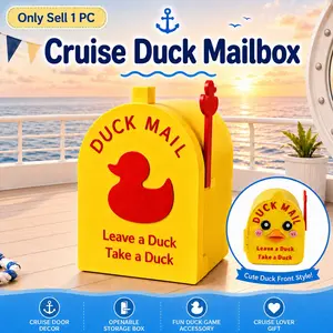 Cruise Duck Mailbox, Cartoon Mini Exchange Mailbox, Openable Duck Storage Box, Cabin Door Decor, Fun Cruise Gift
