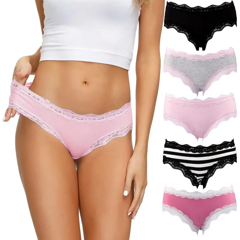 Women’s Cotton Brief Underwear 5 Pack, Soft Breathable Full Coverage Panties for Daily Wear, Comfort & Everyday Essentials