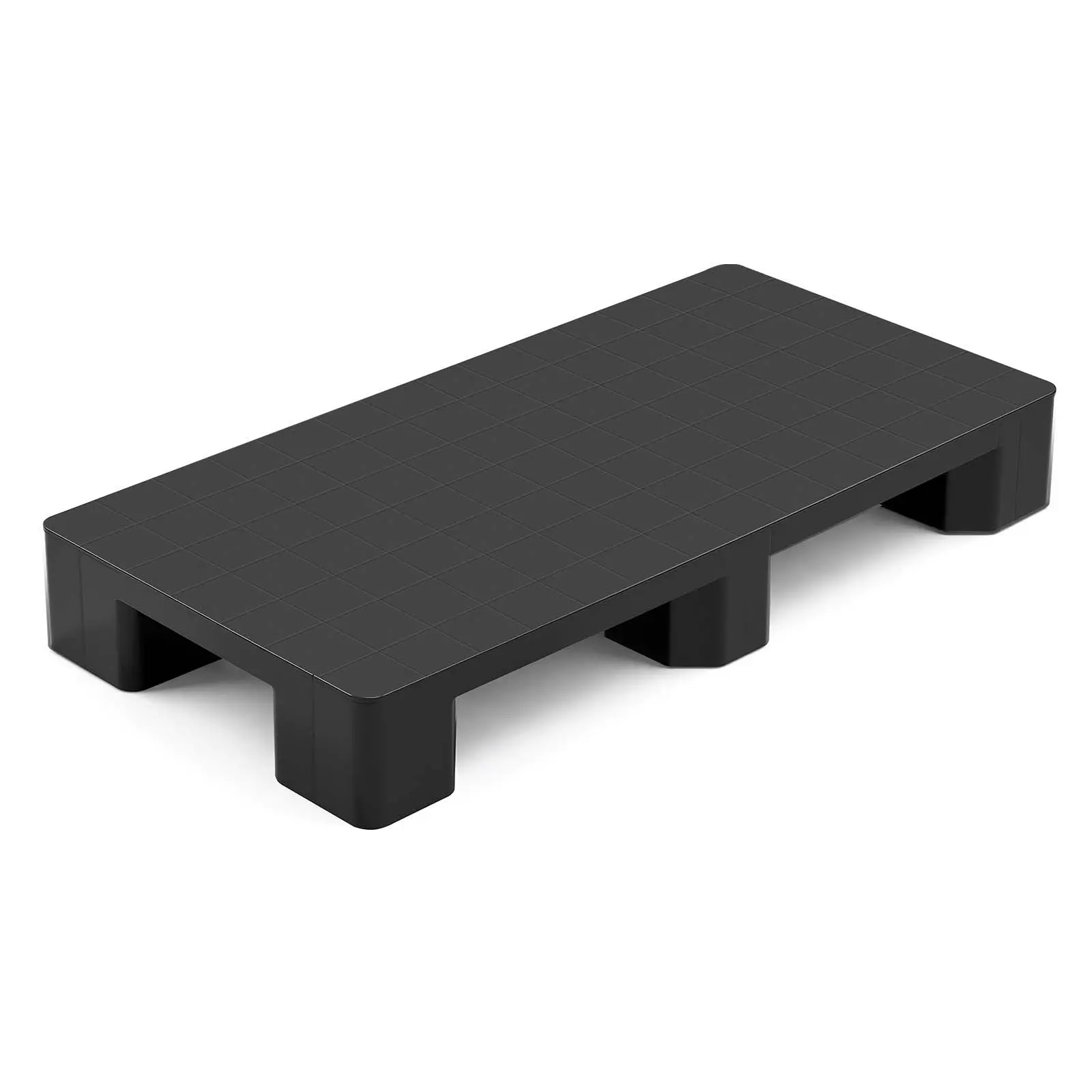VEVOR Black Plastic Pallet (1 Pc, 39.4"x19.7"x5.4") - Waterproof, Lightweight Floor Storage Pad for Basement, Both Indoor/Outdoor Use, Supports 2205lbs for Warehouse Needs