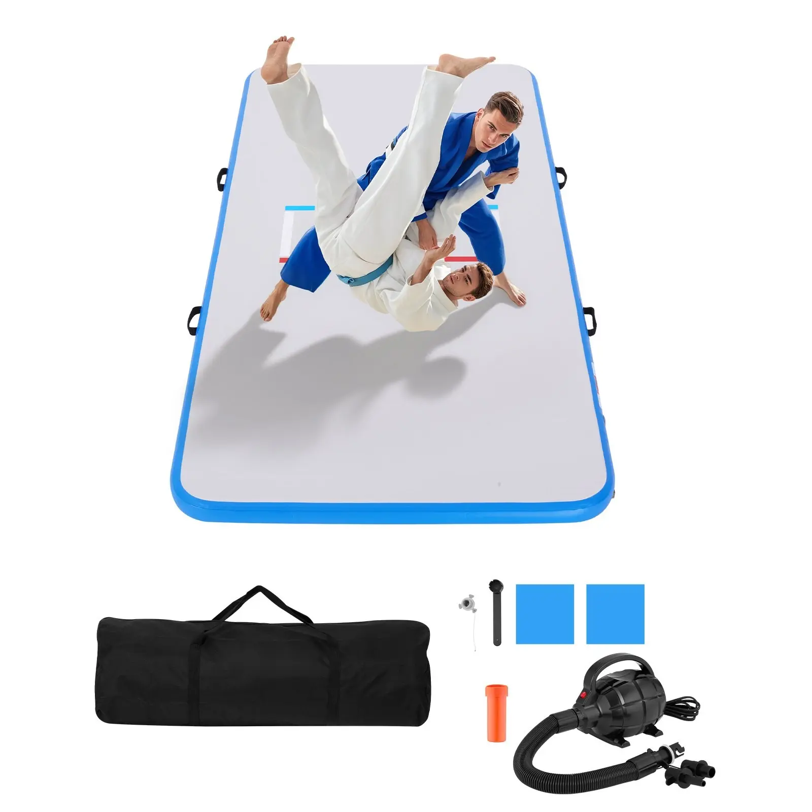 Inflatable Wrestling Mat And Martial Arts Training Mat, 10x5 Ft, Portable Home Gym Surface For MMA, Jiu Jitsu, Wrestling, Grappling, Fitness Training, Cushioned Landing, Quick Setup, Durable Non-Slip Mat For Safe Practice