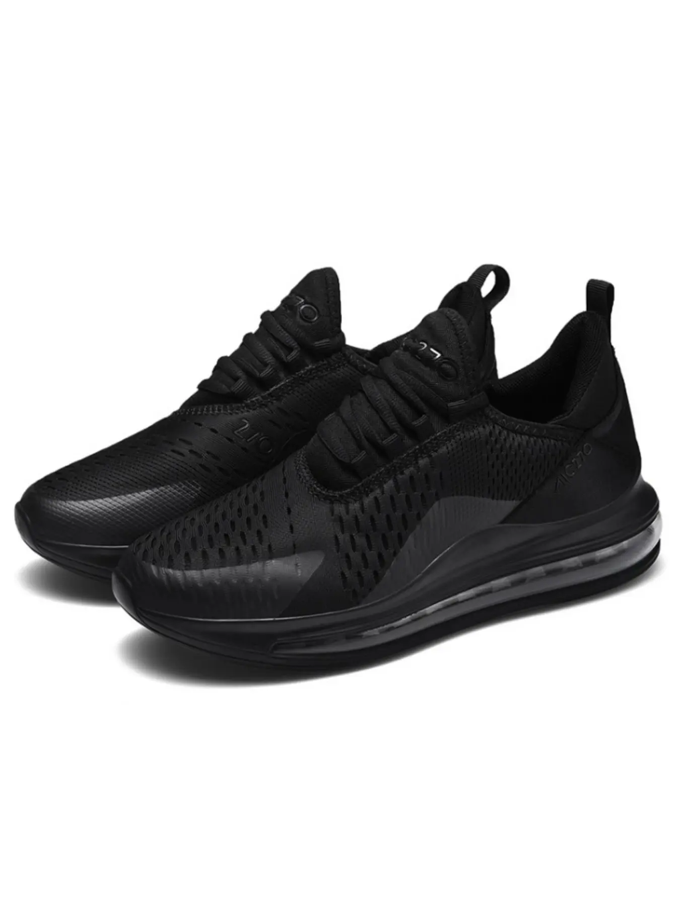 Men's Full Sole Air Cushion Running Shoes, Athletic Cushioned Running Shoes, Mesh Fabric Breathable Anti-Slip Shock Absorption, Fashion Sporty Trendy Sneakers for All Seasons