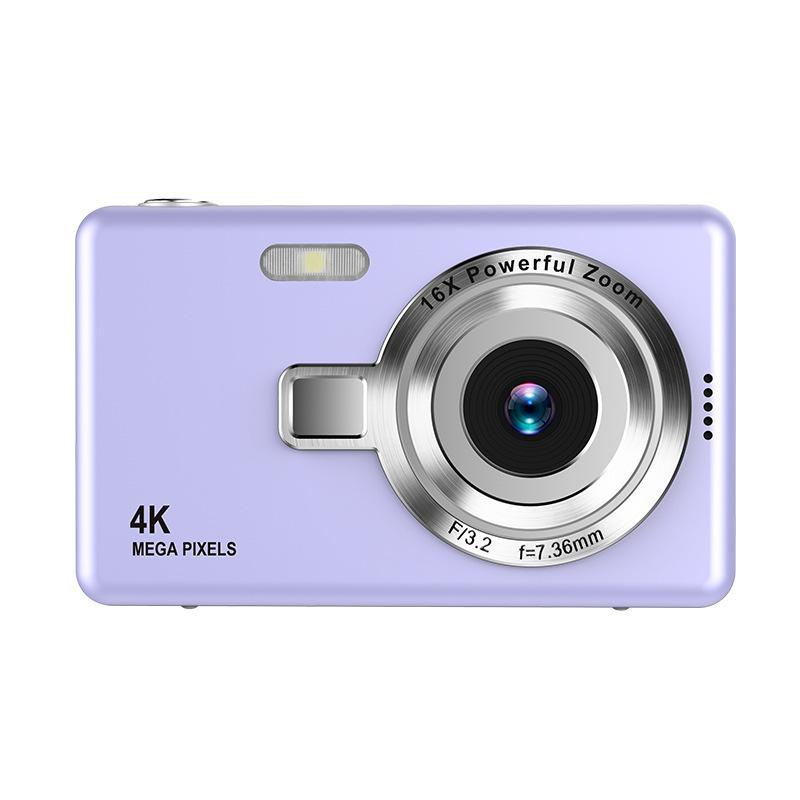 4K Ultra HD CCD Digital Camera Student Beginner Mini Compact Camera Video Recording Camera, Card, High-Res Video