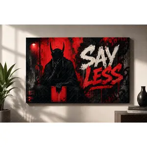 Dark Aesthetic Canvas Wall Art, Mysterious Faces Poster, Red & Black Moody Decor, Bedroom & Living Room Wall Decor, Office Wall Art, Gothic Room Poster, Gift Idea,wall decor,poster.