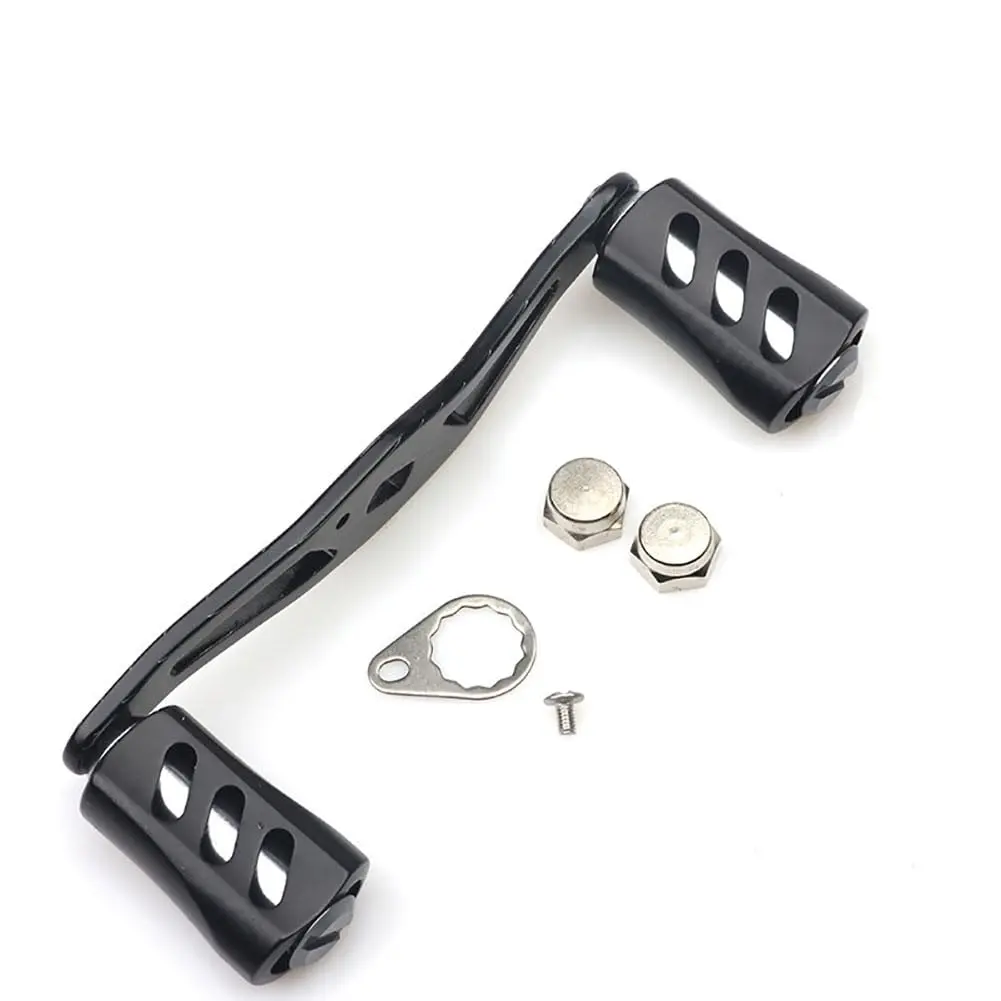 GARVEE Fishing Wheel Handle Replacement Rocker Arm Grip Handle Baitcasting Reel Crank Arm Modified Accessory Double Rocker Arm - Black