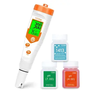 pH PPM EC Meter Simultaneous Measurement of pH Conductivity TDS Temperature for Hydroponics Plant Nutrients DWC Aeroponic Garden Indoor Outdoor Growing
