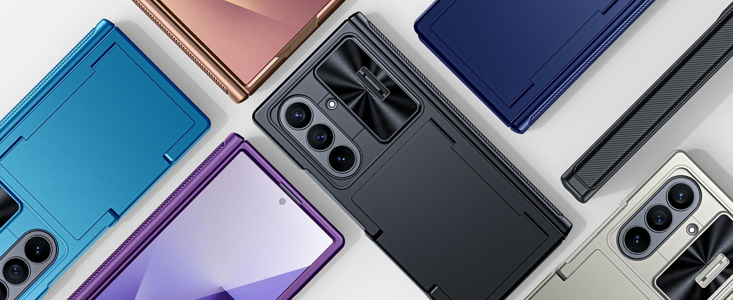 for Samsung Galaxy Z Fold 7 Case RFID Wallet with Cards Holder [Hinge Cover] [Camera Cover] Shockproof Silicone Protective Phone Case for Z Fold 7 2025-Black