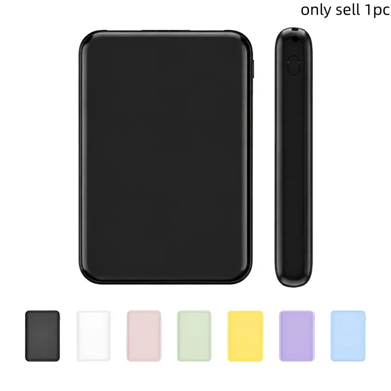5000mAh Mini Portable Power Bank, Dual USB Output, Support Charging Two Devices Simultaneously, Compact Lightweight Portable Charger Universal Compatible with iPhone Samsung Android Mobile Phones Emergency Backup Power, USB Battery Pack