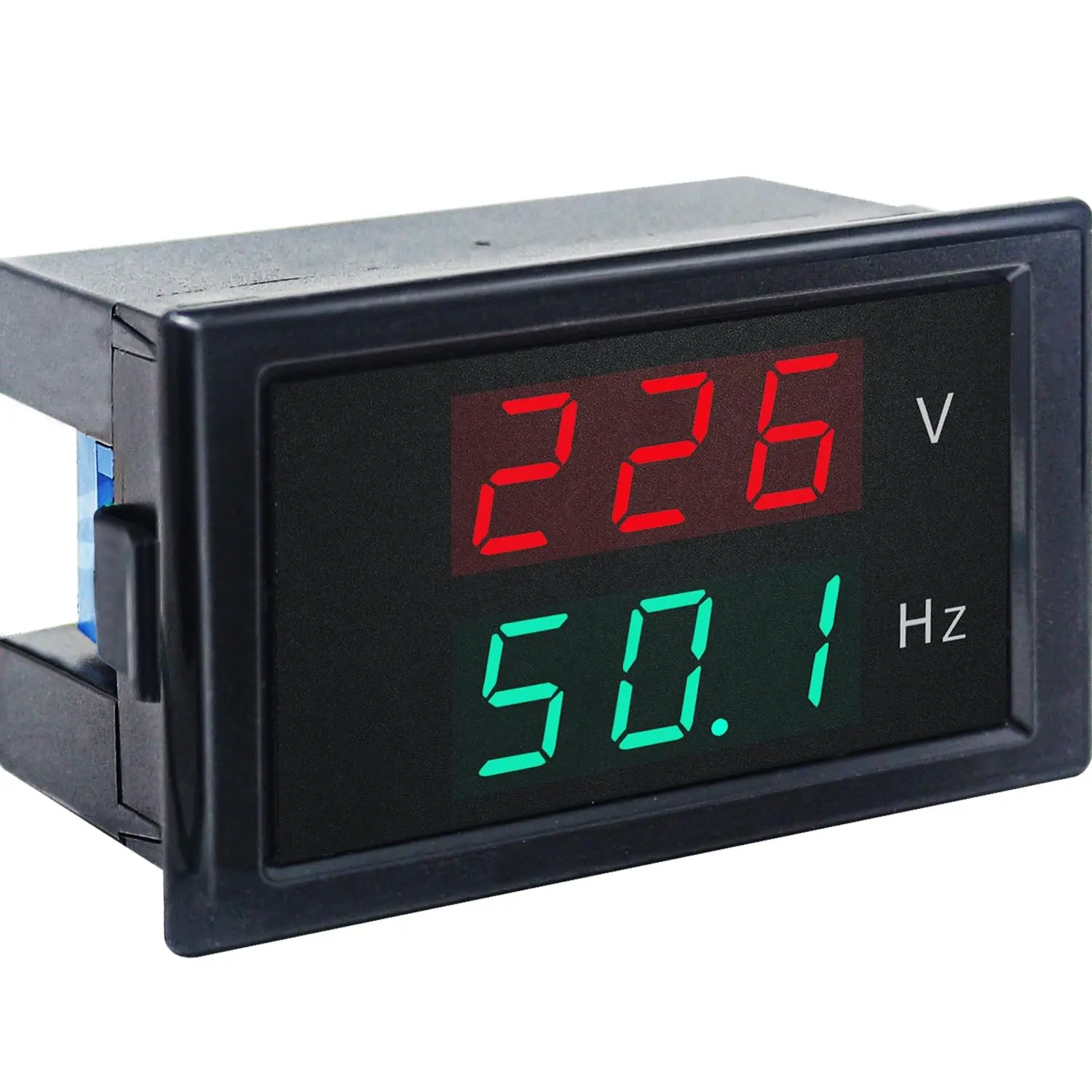 Digital AC Voltmeter Panel Mount Meter 80-300V Frequency Counter 45-65Hz LED Display Voltage Frequency Tester Gauge