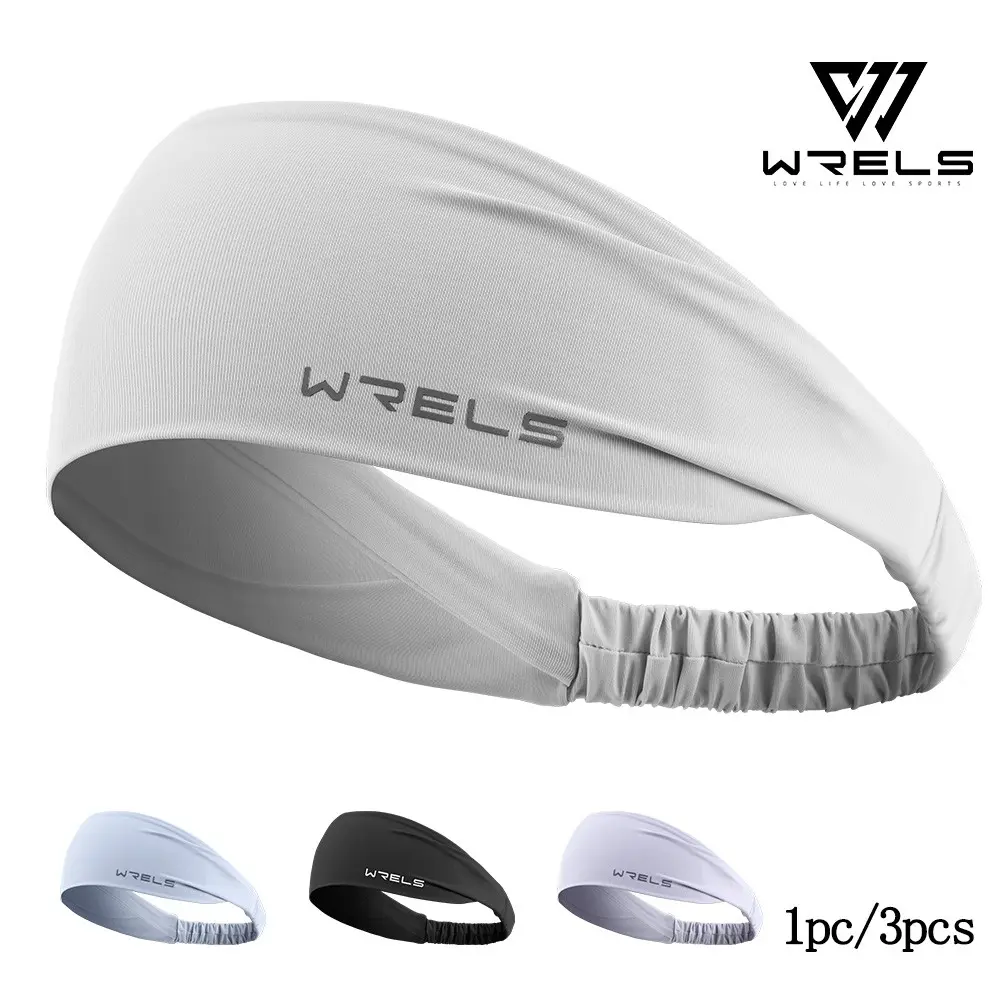 1/3 Pack Wrels Sweat-Wicking Sports Headbands, Elastic Breathable Solid Color Hair Bands, Ideal for Yoga Pilates Running Fitness