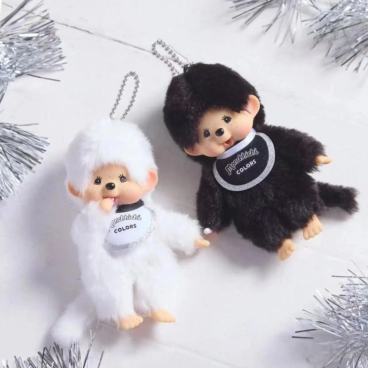 Monchichi Keychain Kawaii Keychains Bags Hanging Pendant Monchichi Doll Hanging Charms Children's Day Birthday Gift 몬치치 키링