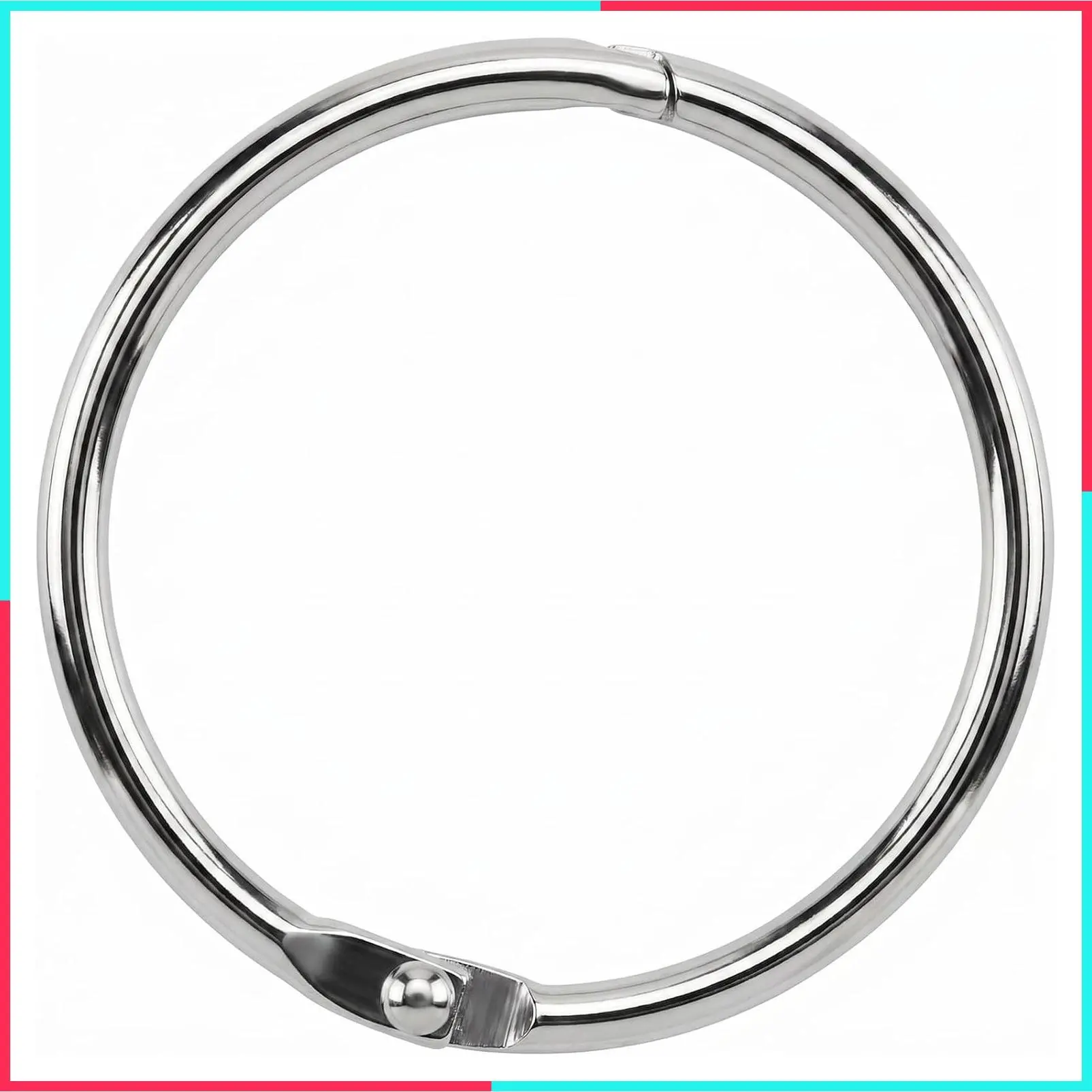 Loose Leaf Book Binder Rings 2 Inch Nickel Plated Silver 20 Pack