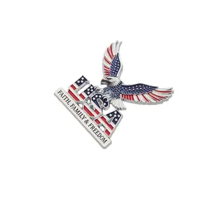 Eagle USA Faith Family High-Quality 3D American Bald Eagle Car Sticker