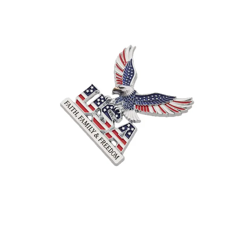 Eagle USA Faith Family High-Quality 3D American Bald Eagle Car Sticker