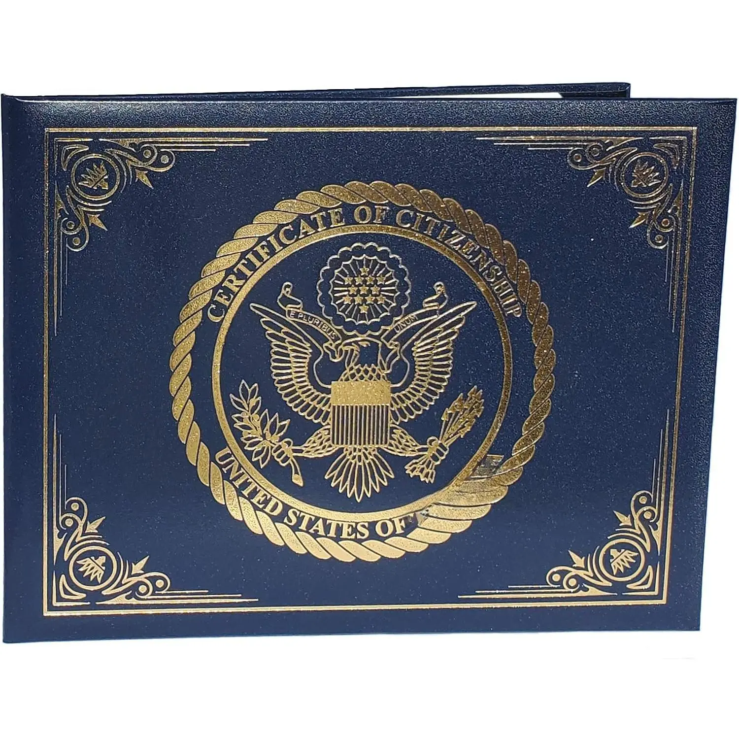 Naturalization and Citizenship Certificate Holder.    Certificate of Citizenship, Padded with Cover,  Logo