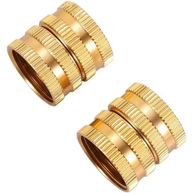 Metal Garden Hose to Hose Fitting Connect, Double Female Quick Swivel Connector Adapter Thread Size 3/4" x 3/4" Pipe,Female Quick Connector for Hose