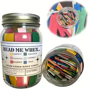 New Year Correct Version Bible Verses in Jar, Emotional and Feeling Verse Jar, Prayer Card, Christian Gift for Men and Women