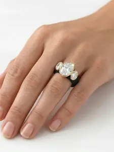 Adjustable Silicone Ring with Large Oval Rhinestones, Hypoallergenic Wedding Band, Comfortable Fit, Sizes 5-10, Perfect Gift for Her