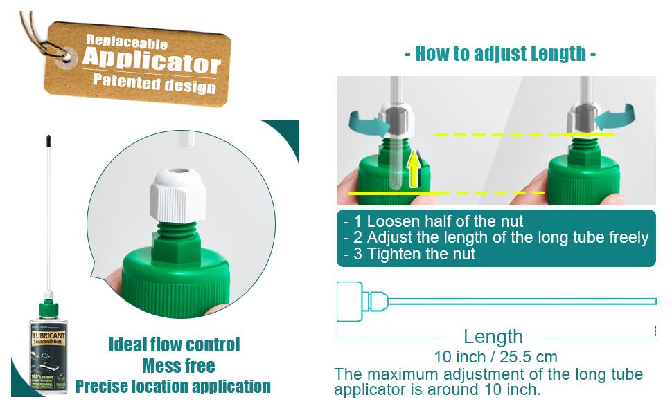 Silicone Treadnmill Belt Lubricants/Lubes,8.4 Ounce, High Temperature Resistant and Stable Lubricant,with Hard Application Tubes and Precision Screw Caps for Easy Use