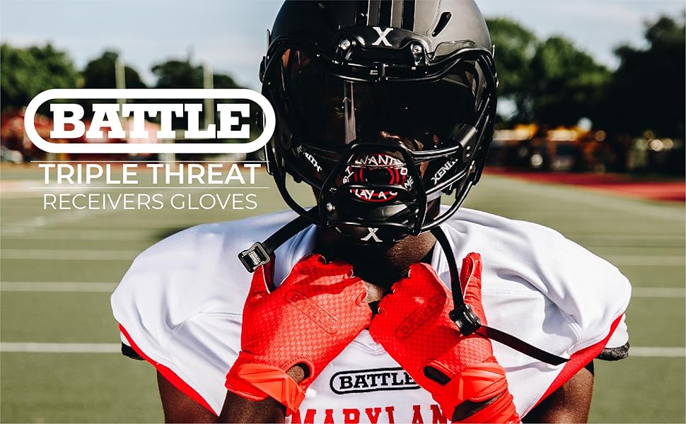 Triple Threat Wide Receiver Football Gloves, Ultra Stick Adult & Youth Gloves
