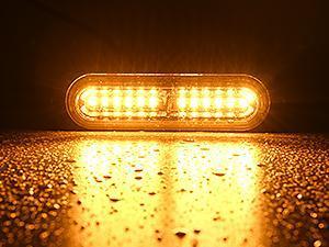 Nilight 8PCS Led Strobe Lights with Controller 12V 24V Sync Feature Amber Strobe Light 12 LED Surface Mount Lights with Strobe Controller for Vehicle Car Truck RV ATV