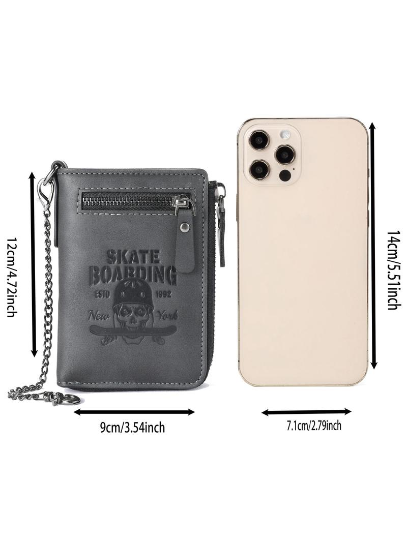 Men's Vintage Multi Card Slot Short Wallet, Casual Trendy Wallet, Casual PU Leather Zipper Wallet, Zipper Wallet Design, Multi-functional Wallet for Men for Daily Use