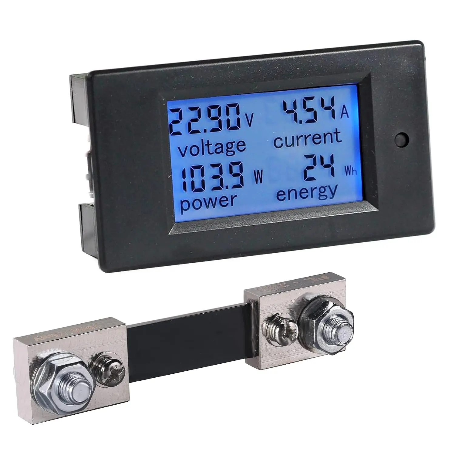 DC 8-100V 0-100A LCD Digital Current Voltage Meter, Multifunctional Electrical Power Monitoring Tool