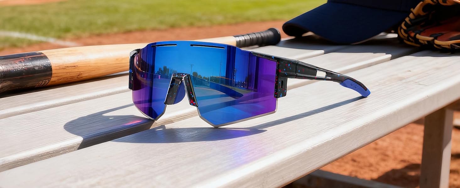 Oversized Kids Sunglasses Youth Baseball Sun Glasses Boys Girls Softball Cycling UV400 Protection Goggles