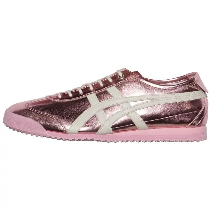 Onitsuka Tiger Mexico 66 SD Closed Low-Top Trainers - Soft, Comfortable, Non-Slip, Durable Athletic Footwear for Men/Women, Pink Walking Shoes with Verifiable Global Authentication Credentials